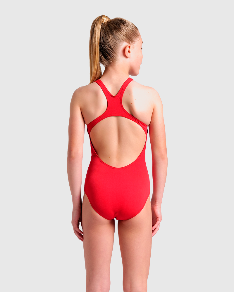 TRAJE DE BAÑO ARENA NIÑA SWIMSUIT SWIM PRO SOLID RED - fondo #E8E8E8