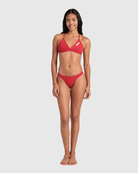 TRAJE DE BAÑO MUJER ARENA TEAM SWIM TOP TIE BACK SOLID - fondo #E8E8E8