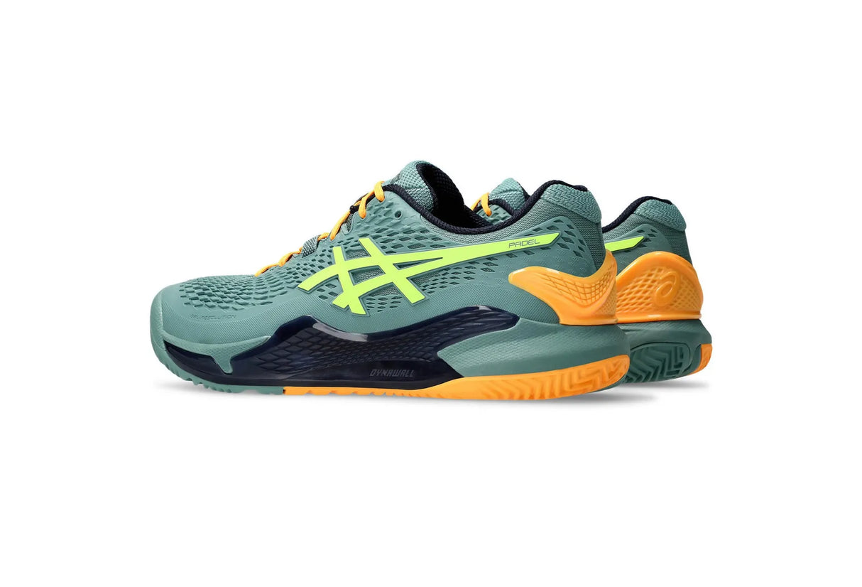 Zapatilla Asics Gel Resolution 9 – Padel – Celadon / Safety Yellow