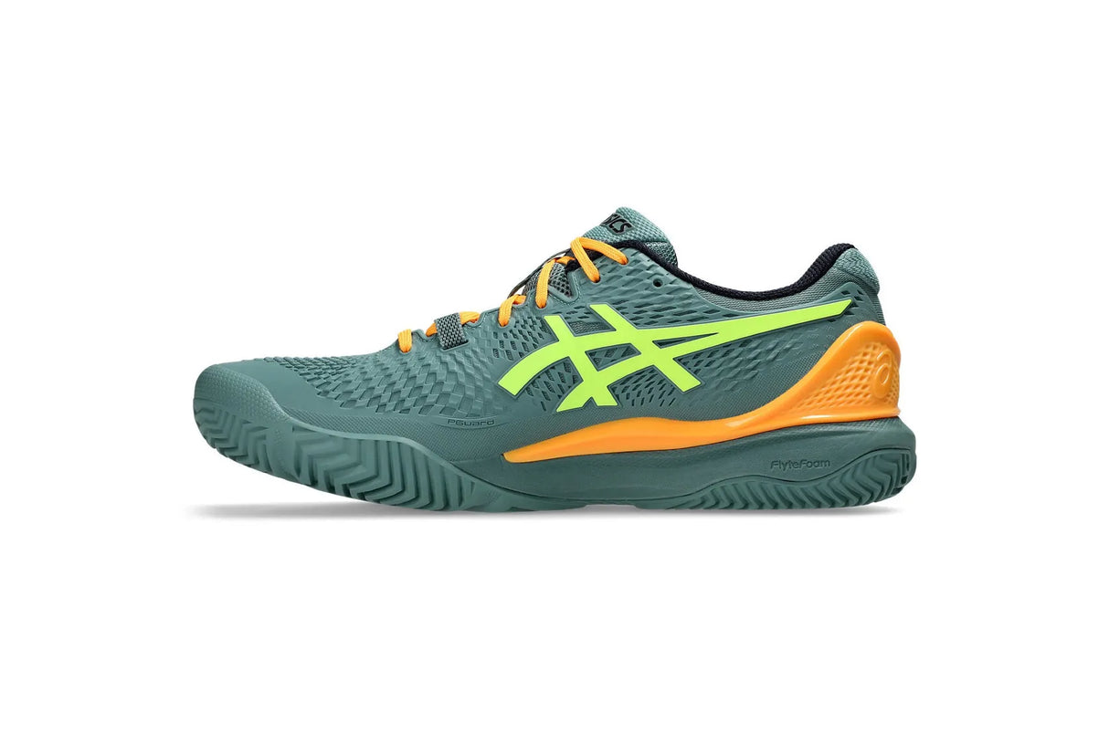 Zapatilla Asics Gel Resolution 9 – Padel – Celadon / Safety Yellow