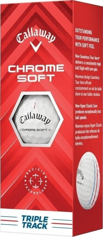 Pelotas Callaway Chrome Soft 24 Triple Track- Tubo 3 pelotas