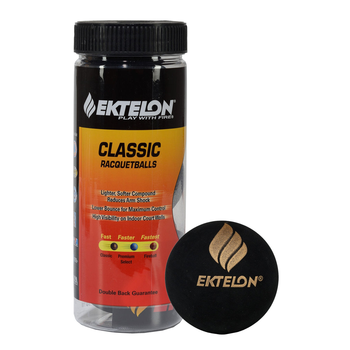 Tarro Racquetball CLASSIC Negro X3 Ektelon