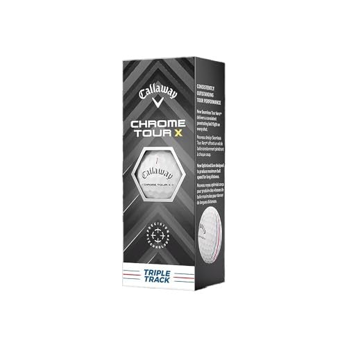 Pelotas Callaway Chrome TourX Triple Track - Tubo 3 pelotas