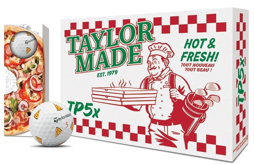 Pelotas TaylorMade TP5x Pix Premium Party Pizza - docena