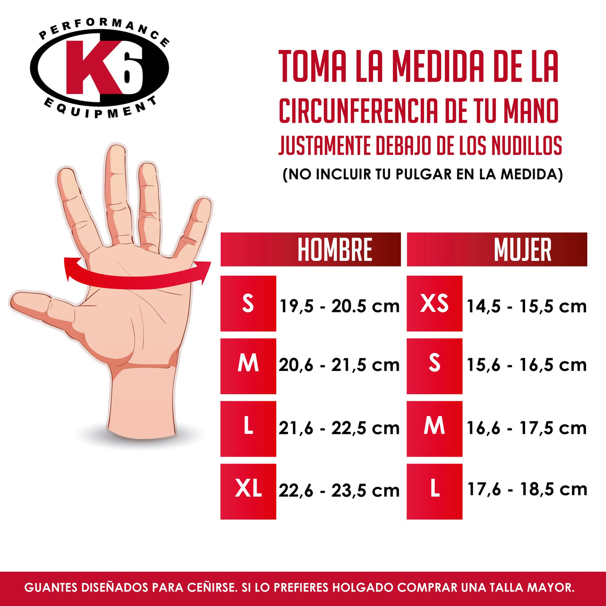 Guante Fitness ENERGETIC K6