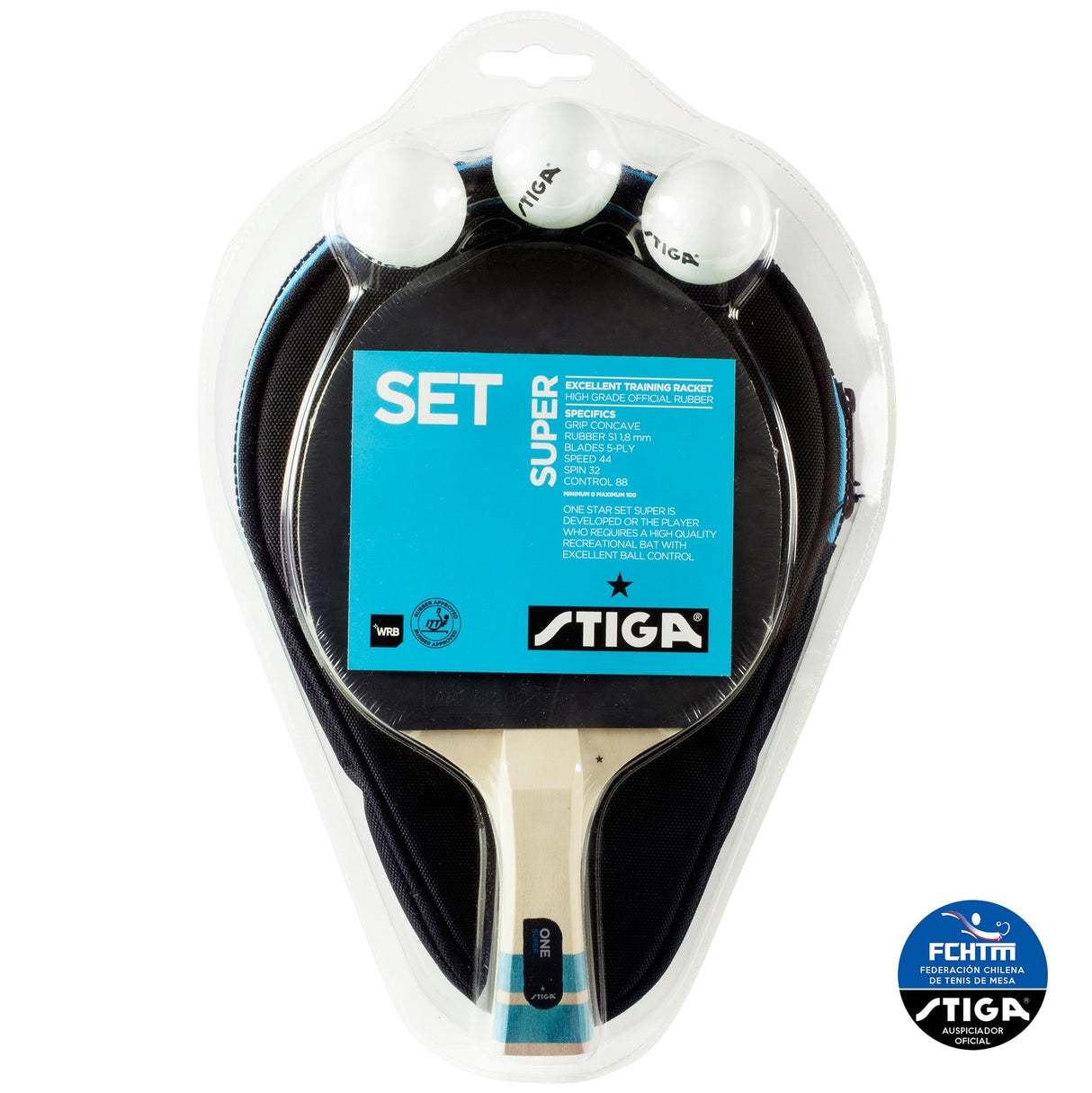 Set Tenis de Mesa SUPER ★ - 1 Pala 3 Pelotas 1 Cubrepala