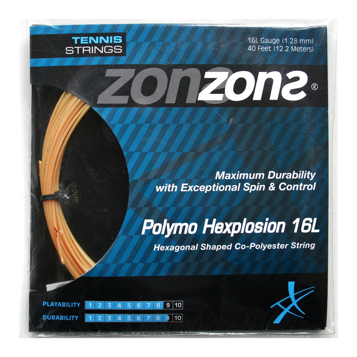Set Cuerda Tenis POLYMO HEXPLOSION 16L/1.28 Oro