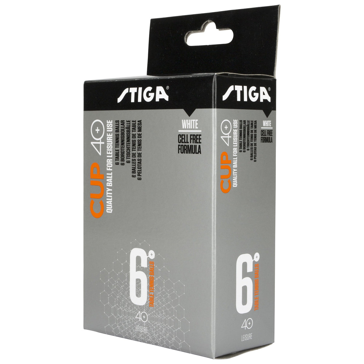 Pelotas Tenis de Mesa CUP 40+ 6 PACK Blanco