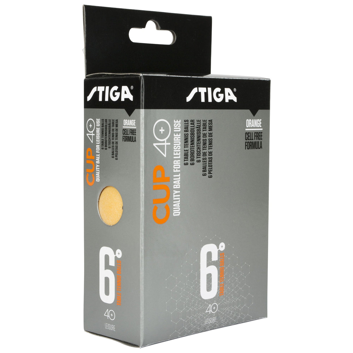 Pelotas CUP 40+ 6-PACK Naranjo