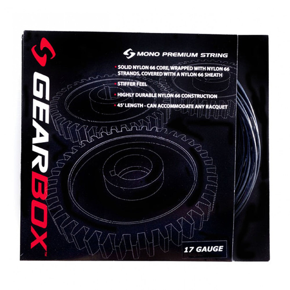 Set Cuerda Racquetball MONO PREMIUM 17G Negro