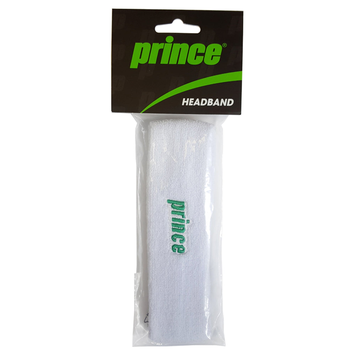 Cintillo PRINCE USA - Blanco Logo Verde Oscuro