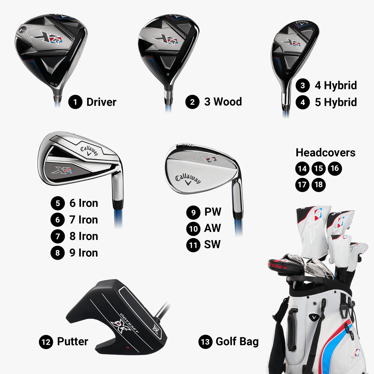 Set Completo Callaway XR 26 Acero RH