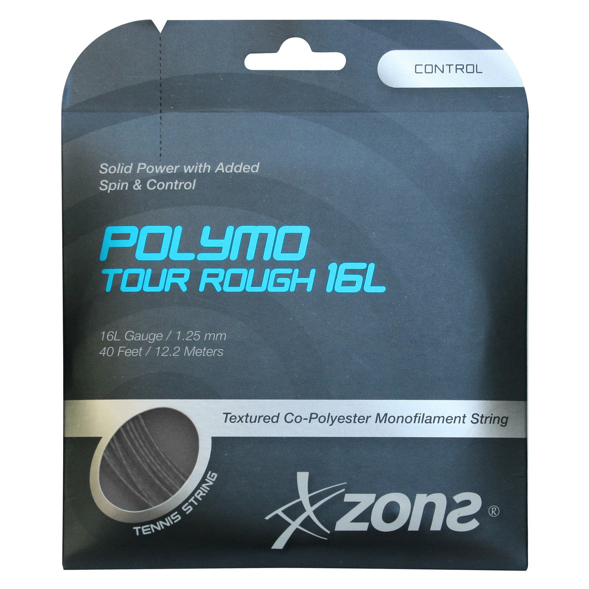 Set Cuerda Tenis POLYMO TOUR ROUGH 1.25 / 16L Plata