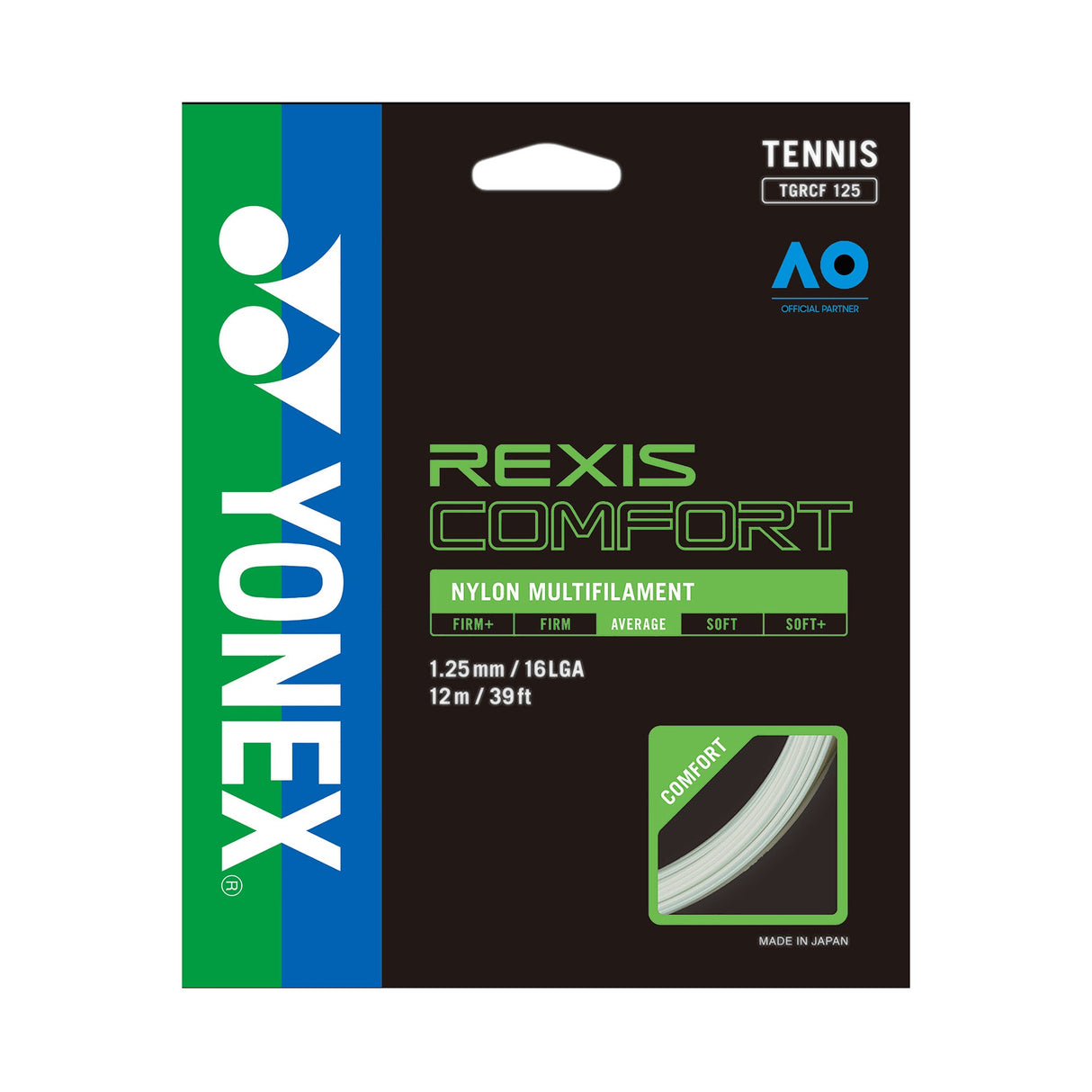 Set Cuerda Tenis REXIS COMFORT 1.25 / 16L Blanco