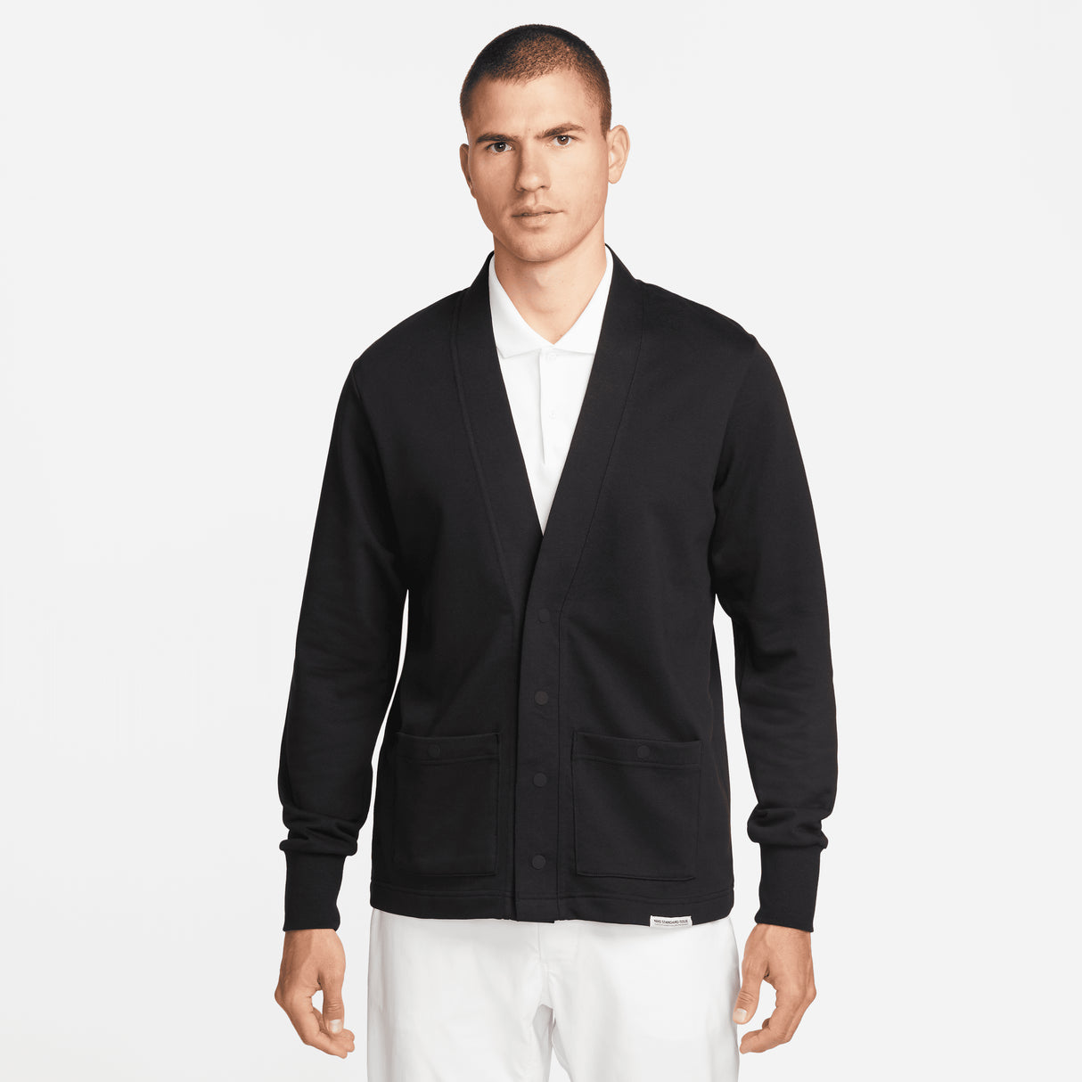 Cardigan Nike Standard Issue Dri‑FIT – Felpa Francesa y Botones a Presión