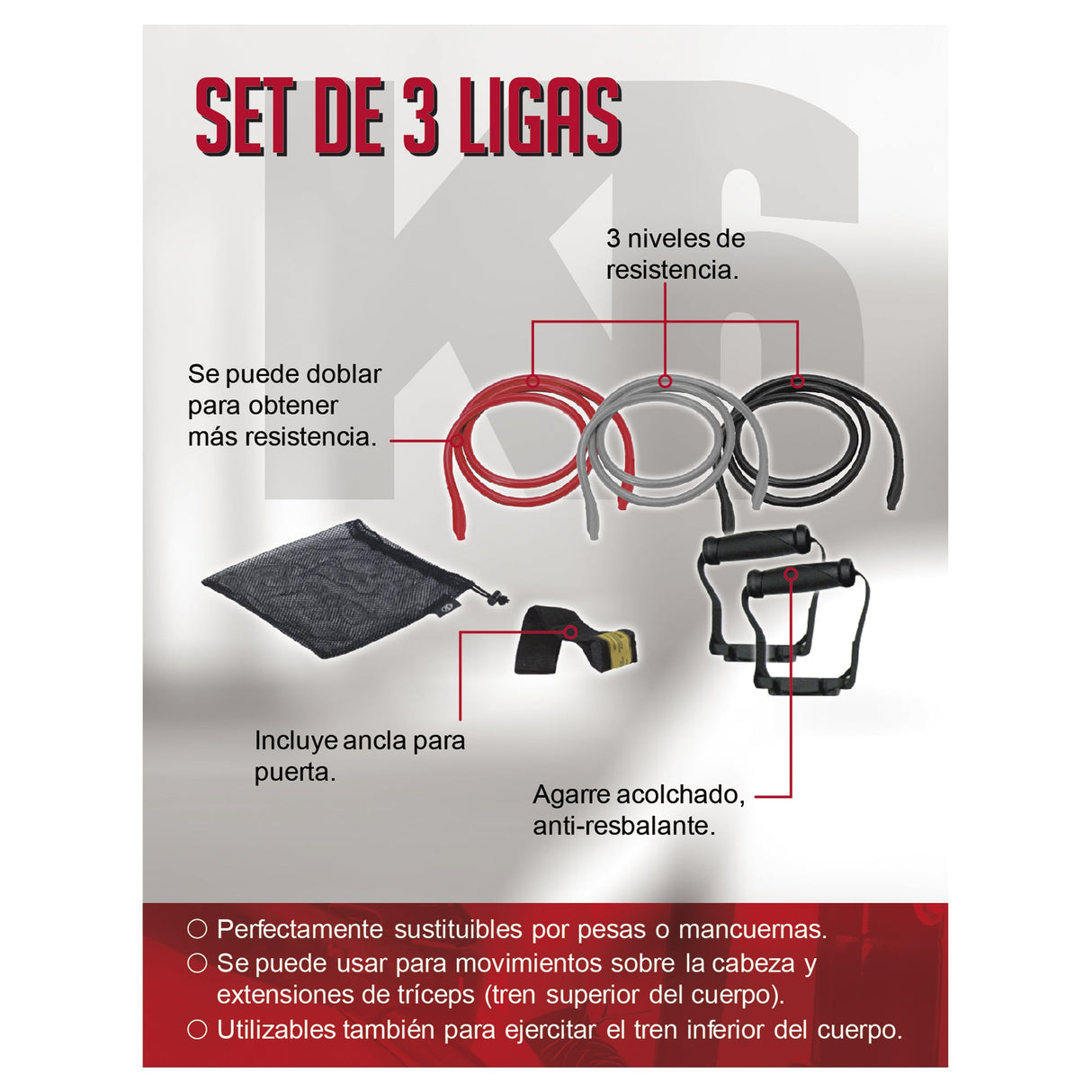 Set Liga Elástica X3 K6