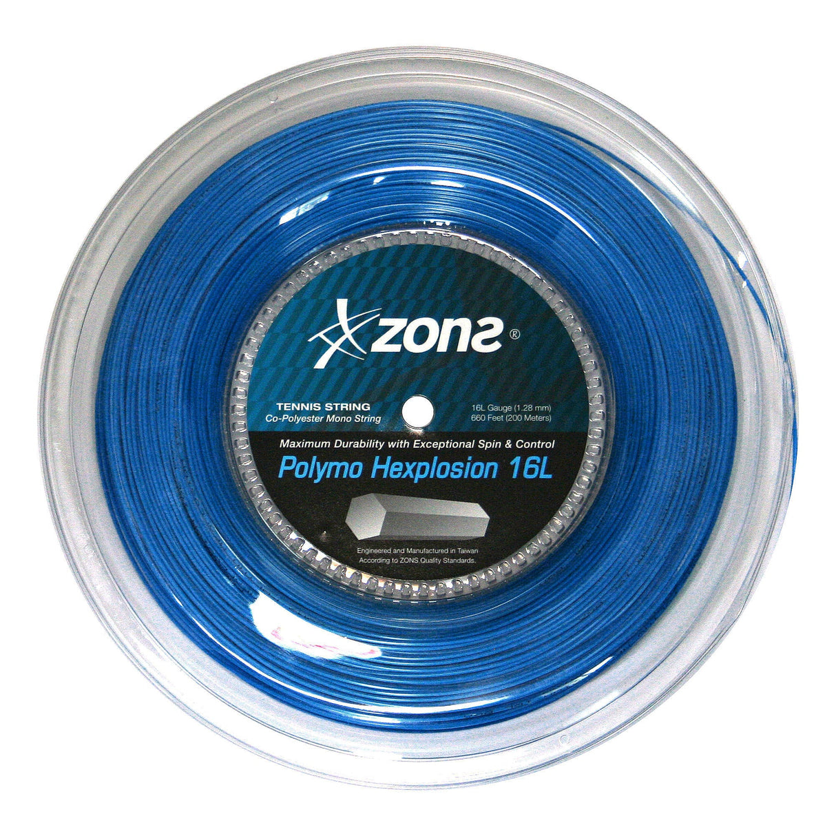 Rollo Cuerda Tenis POLYMO HEXPLOSION 16L/1.28 Azul Oscuro