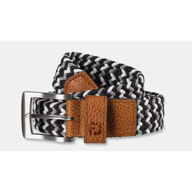 Cinturón de Golf Tejido FJ Negro/Gris