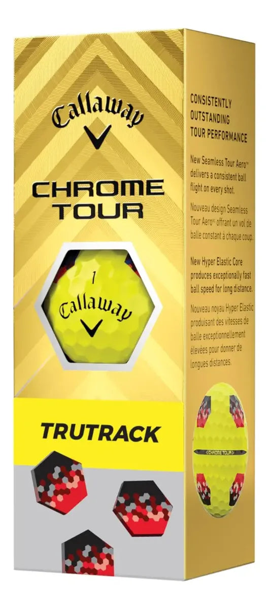 Pelotas Callaway Chrome TourX TruckTrack - Tubo 3 Pelotas