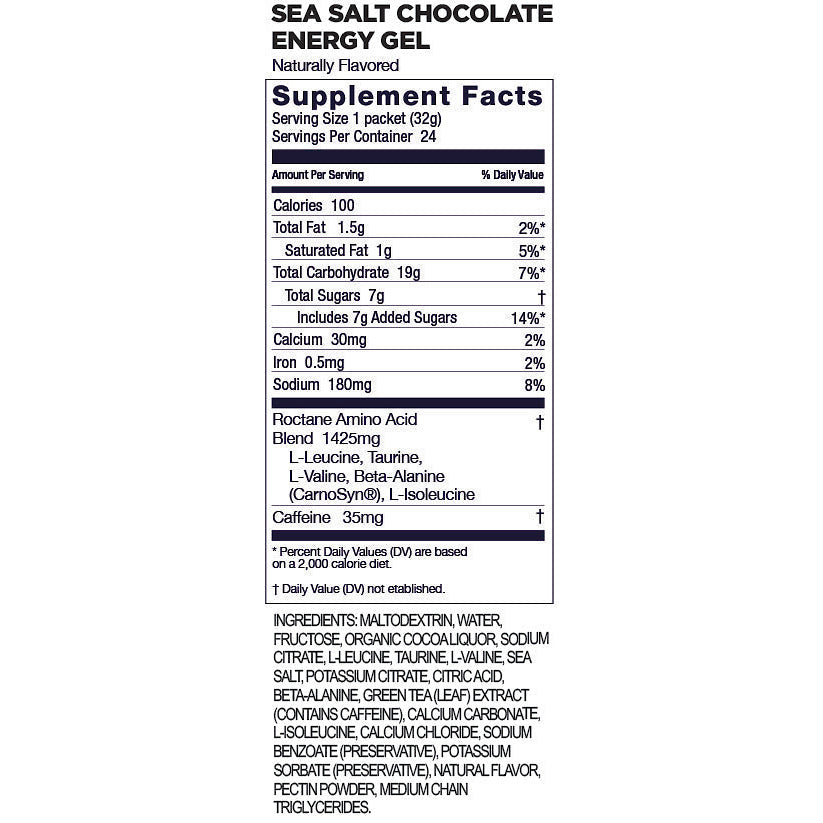 GU Energy Box Roctane Energy Gel, Sea Salt Chocolate - Rideshop