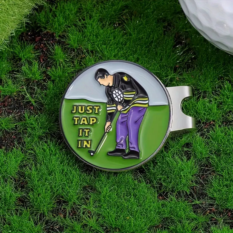 Marcador de Pelota Golf Magnético Just Tap It In Back9