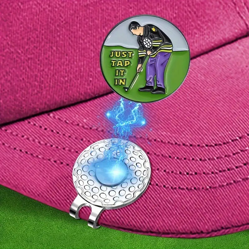 Marcador de Pelota Golf Magnético Just Tap It In Back9