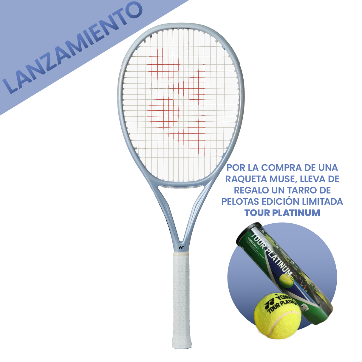 Raqueta Tenis MUSE 100L 280GR PEARL SILVER G2 2026