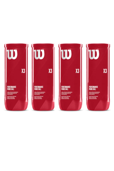 PACK DE 4 TARROS DE PELOTA DE PÁDEL WILSON (3 BALL)