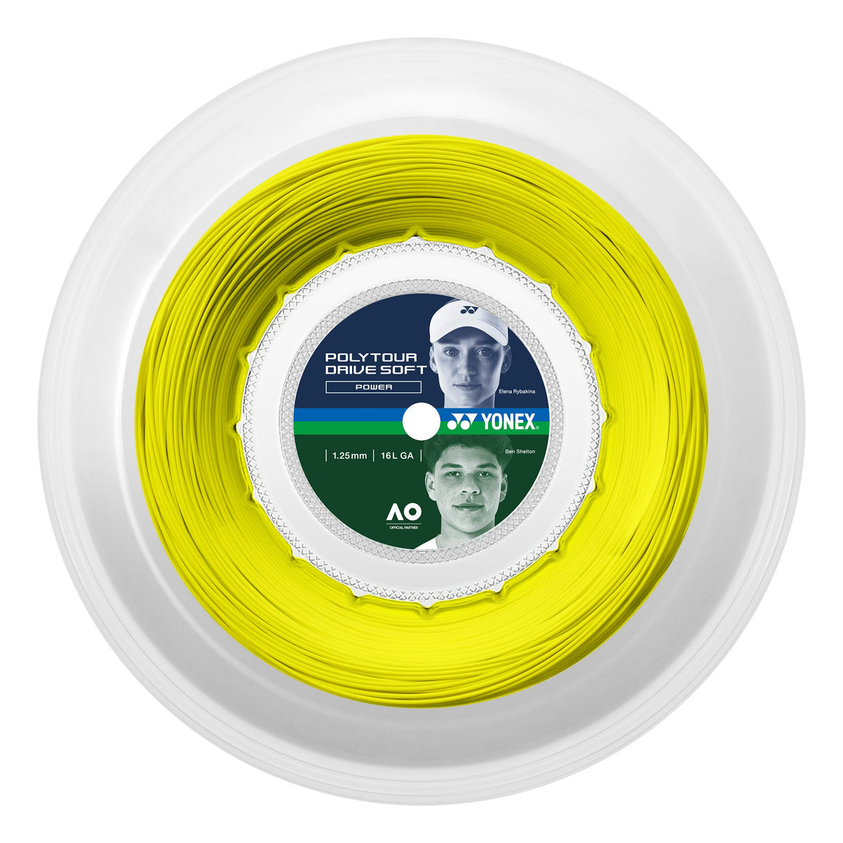 Rollo Cuerda Tenis POLY TOUR DRIVE 1.25 / 16L Amarillo