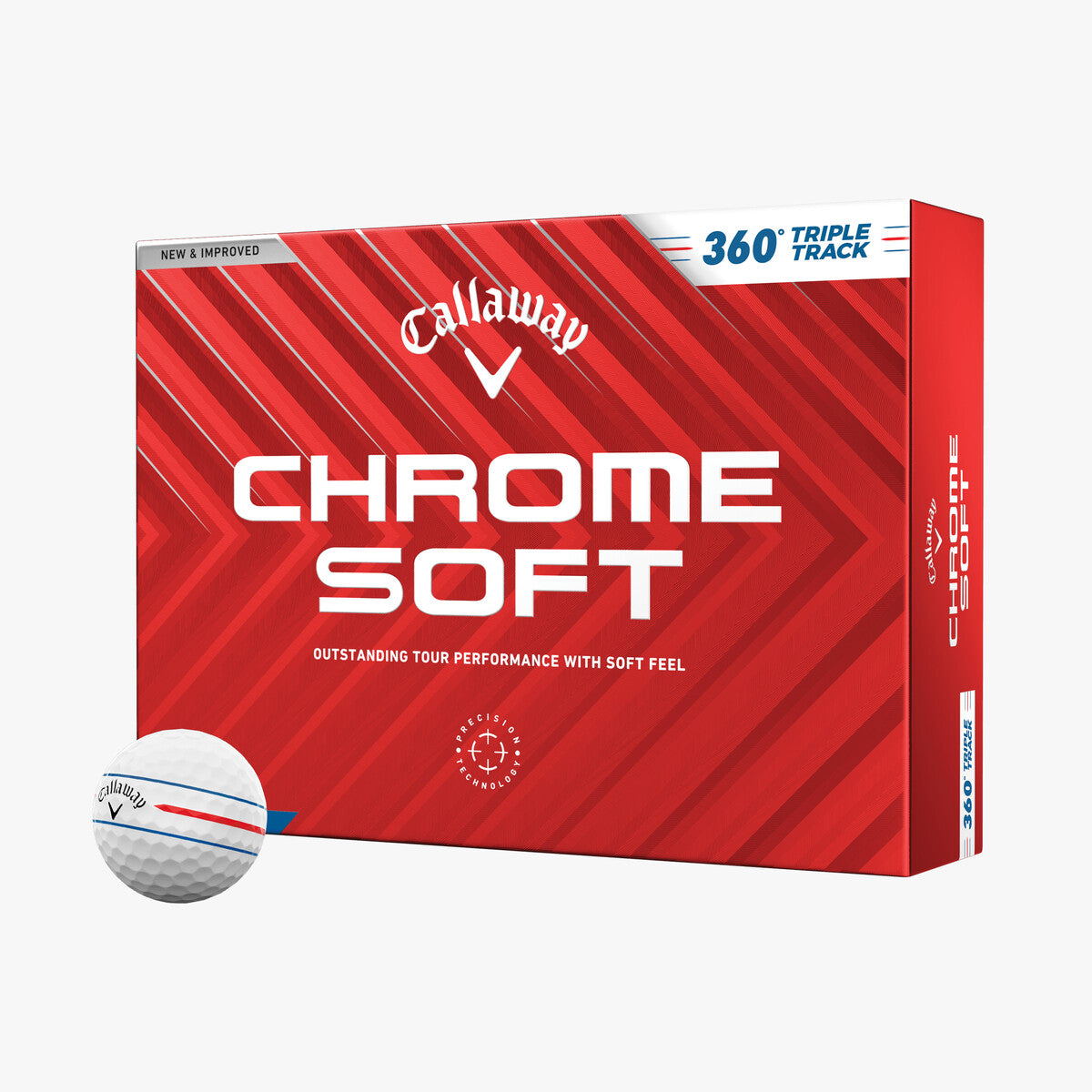 Pelotas de Golf Callaway Chrome Soft 360 Triple Track Docena
