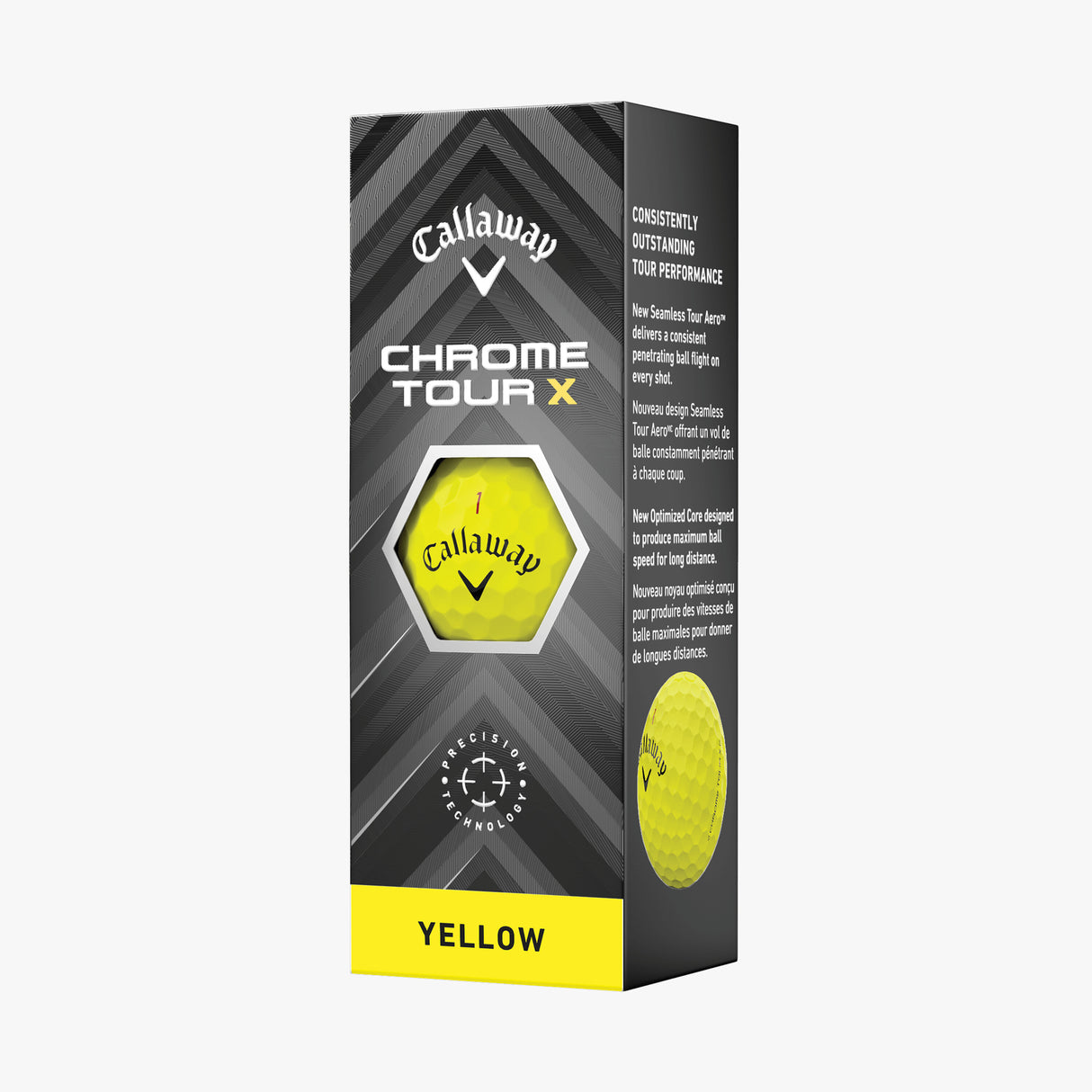 Pelotas de Golf Callaway Chrome Tour X Amarillo Docena