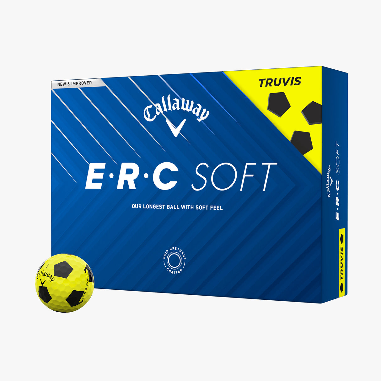 Pelotas de Golf Callaway ERC Soft Truvis Amarillo Docena