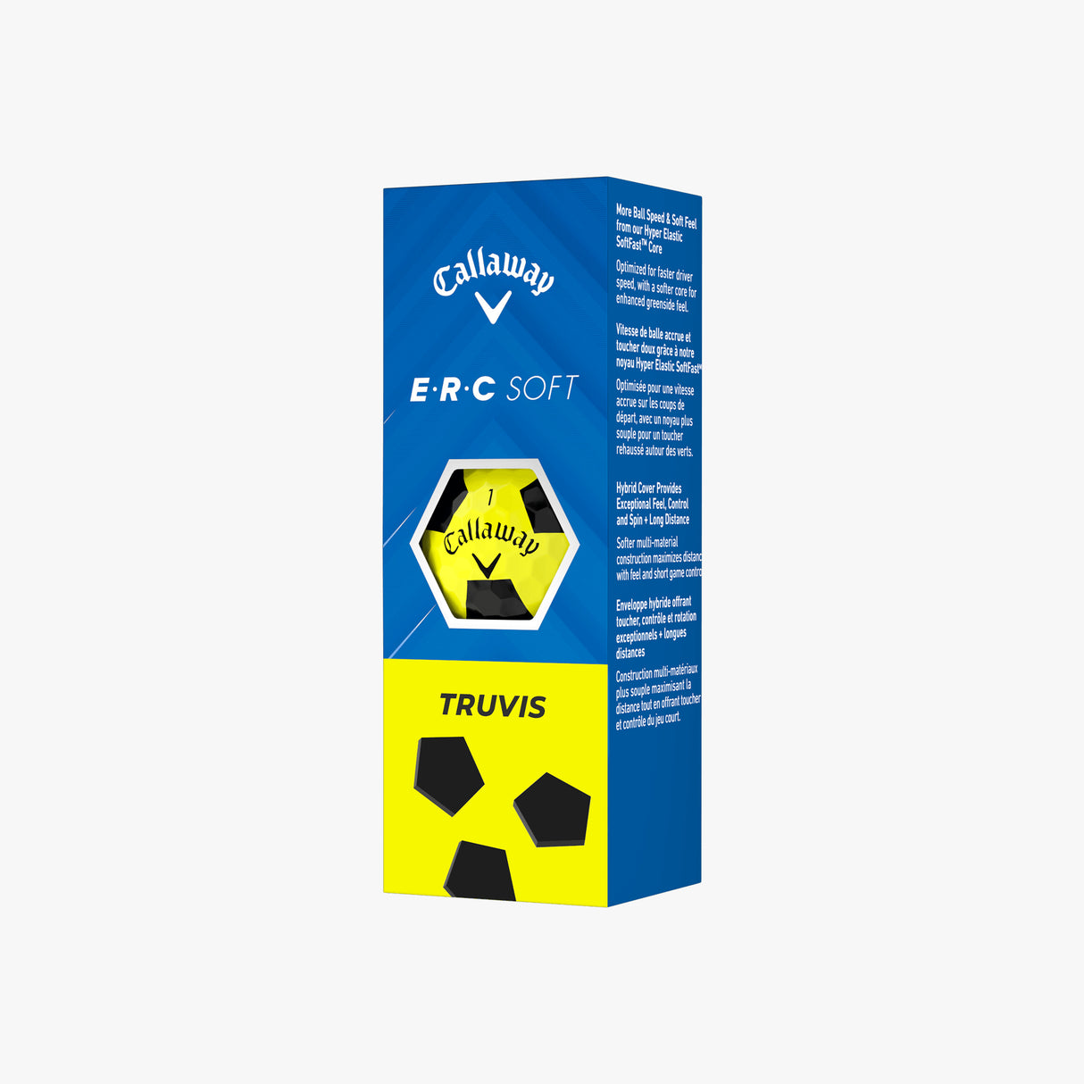 Pelotas de Golf Callaway ERC Soft Truvis Amarillo Docena