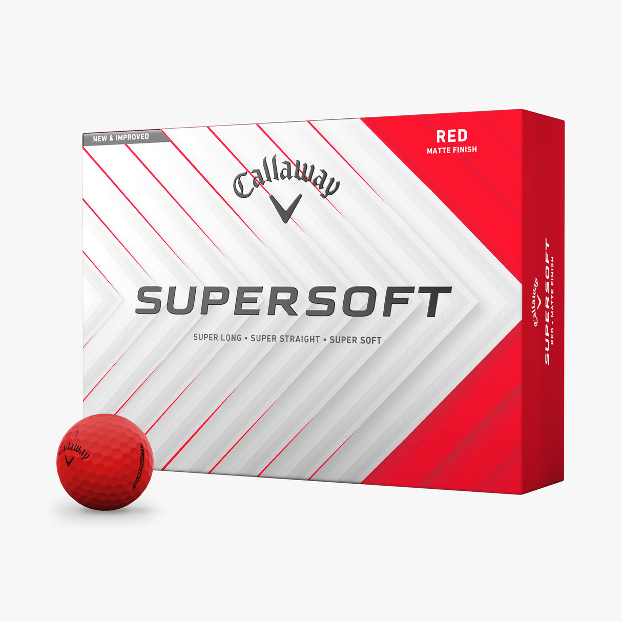 Pelotas de Golf Callaway Supersoft Rojo Docena