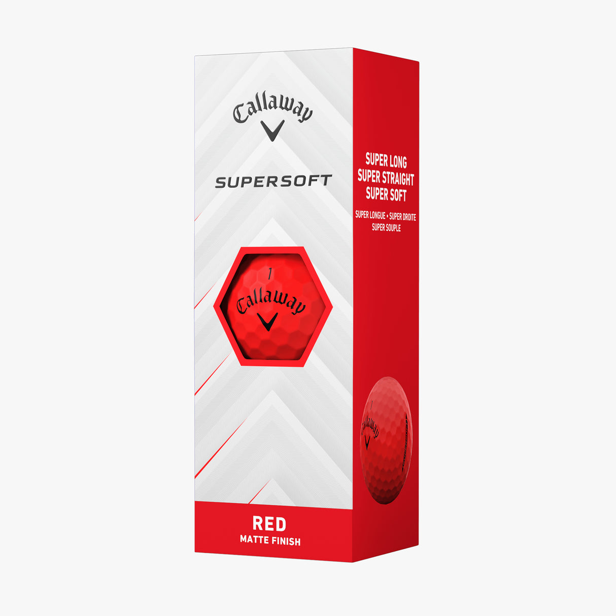 Pelotas de Golf Callaway Supersoft Rojo Docena