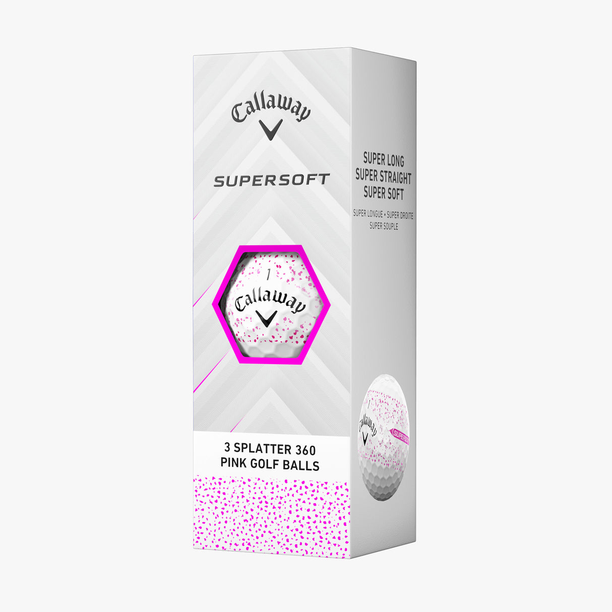 Pelotas de Golf Callaway Supersoft Splatter Rosado Docena