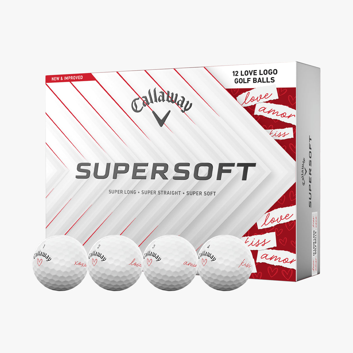 Pelotas de Golf Callaway Supersoft Love Docena