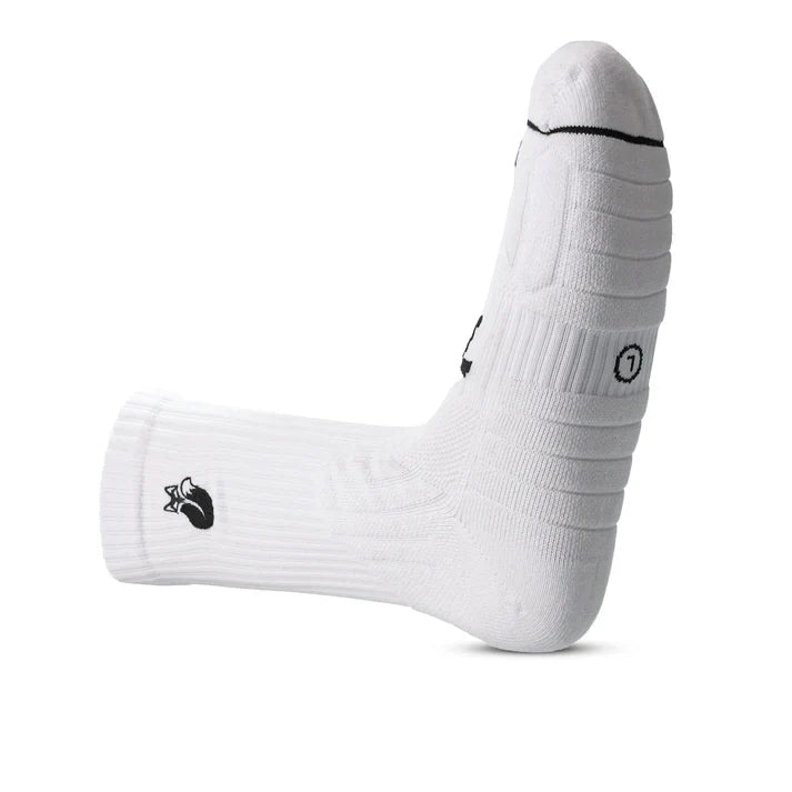 Calcetin Crew D3 Tilki Lehinde White/Black