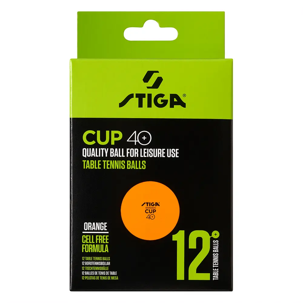 Pelotas Tenis de Mesa CUP 40+ 12 PACK Naranja