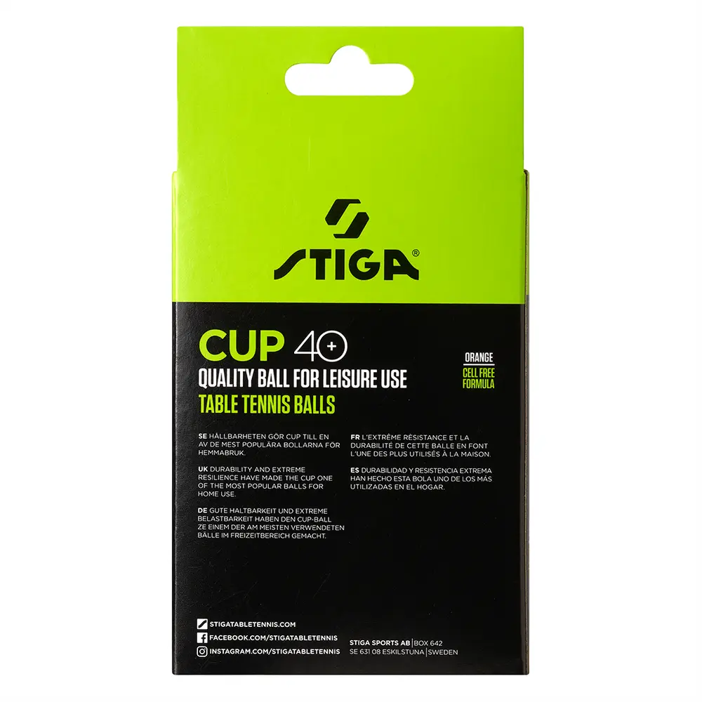 Pelotas Tenis de Mesa CUP 40+ 12 PACK Naranja