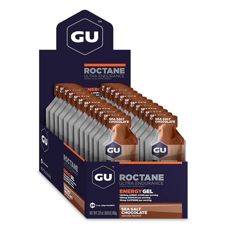 GU Energy Box Roctane Energy Gel, Sea Salt Chocolate - Rideshop