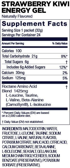 GU Energy Box Roctane Energy Gel, Strawberry Kiwi - Rideshop