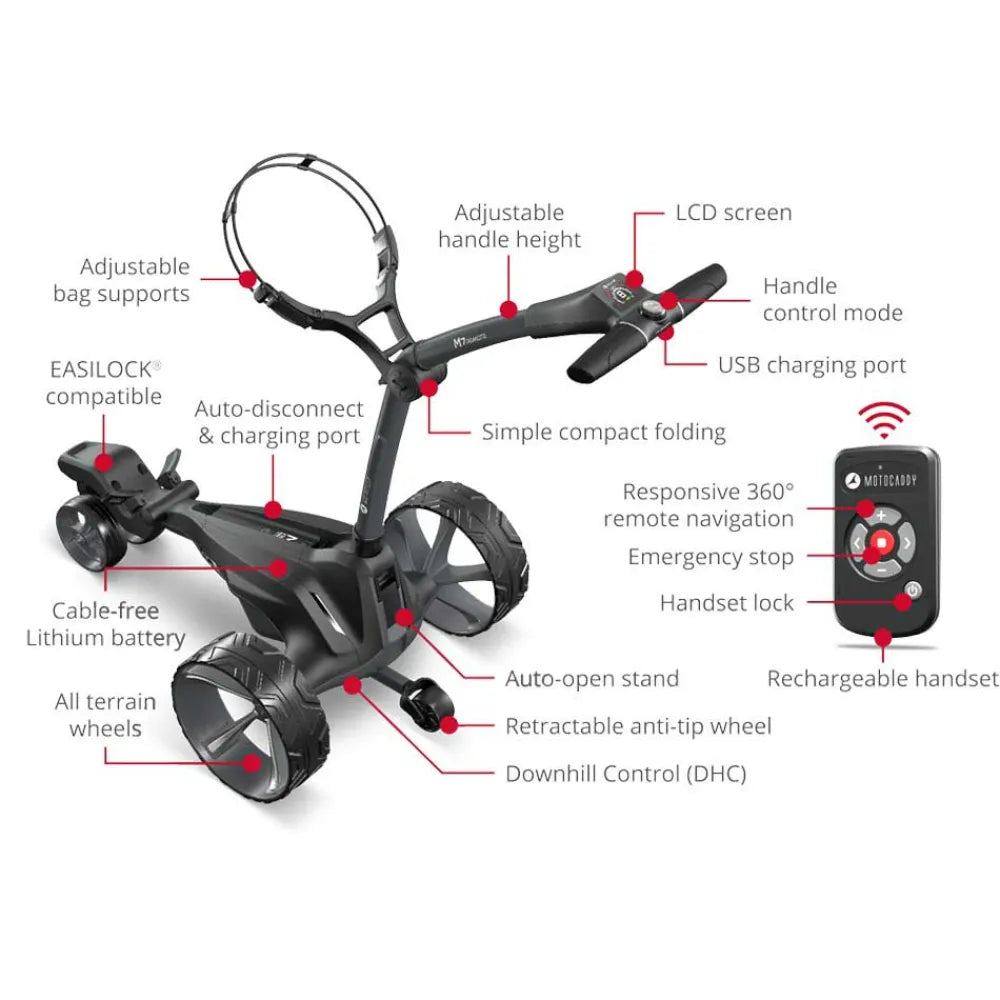 Carro de Golf Electrico Motocaddy M7 Remote Bateria 28V