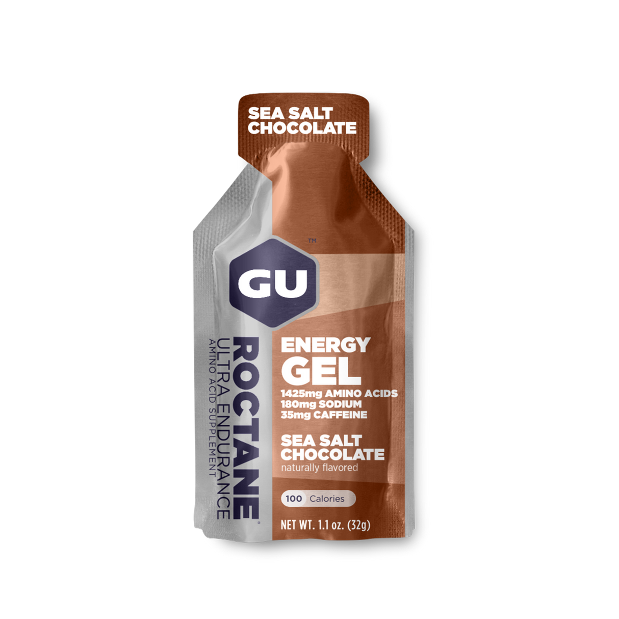 GU Energy Box Roctane Energy Gel, Sea Salt Chocolate - Rideshop