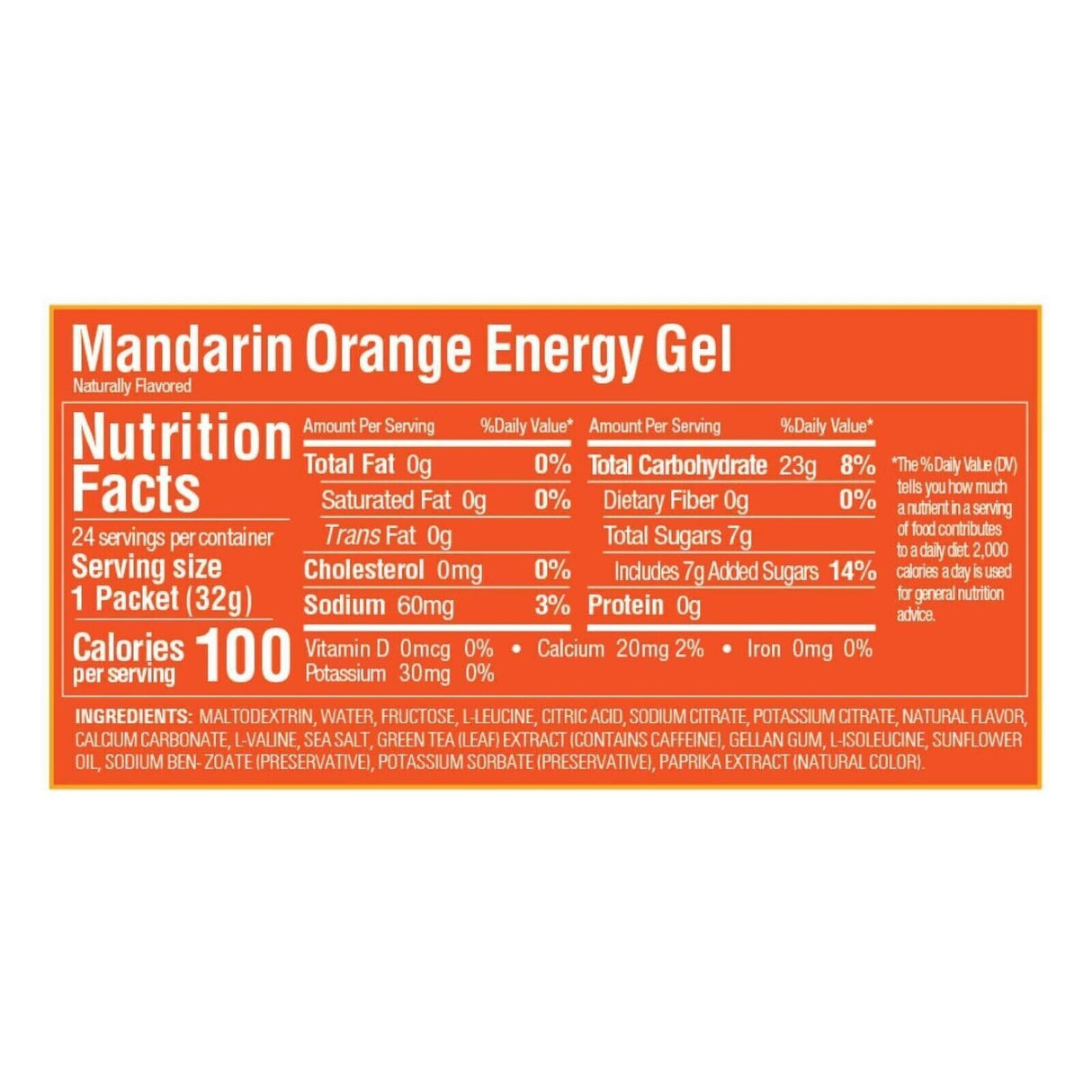 Caja de Geles Mandarin Orange 24 GU Energy - Rideshop