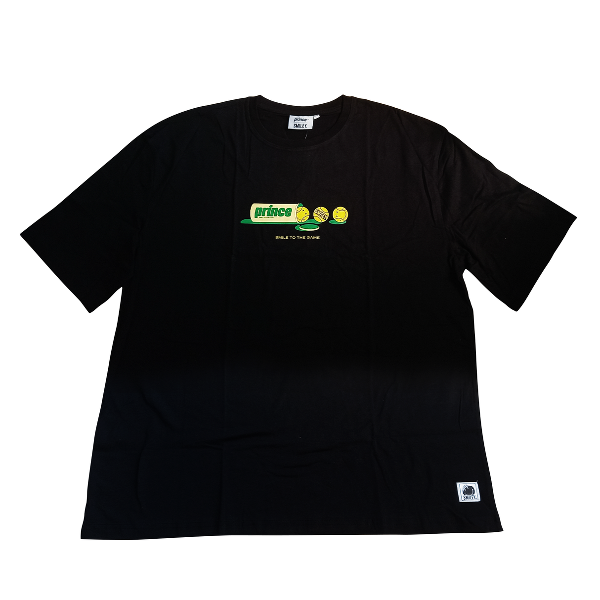 Polera Smiley Black Tee Ball Can Hombre Negra
