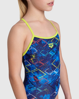 TRAJE DE BAÑO ENTRENAMIENTO FEEL DALY LIGHT DROP BACK AZUL - fondo #E8E8E8