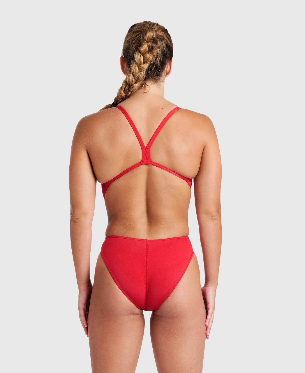TRAJE DE BAÑO MUJER ARENA TEAM SWIMSUIT CHALLENGE SOLID RE - fondo #E8E8E8