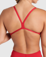TRAJE DE BAÑO MUJER ARENA TEAM SWIMSUIT CHALLENGE SOLID RE - fondo #E8E8E8
