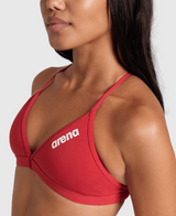 TRAJE DE BAÑO MUJER ARENA TEAM SWIM TOP TIE BACK SOLID - fondo #E8E8E8
